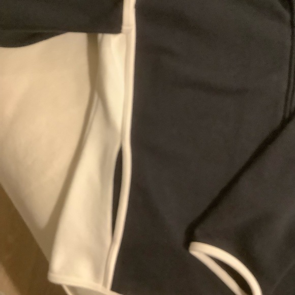 Magaschoni 2Pc Jogging Set Womens Size L Navy White Athleisure Full Zip Sporty - Picture 3 of 6